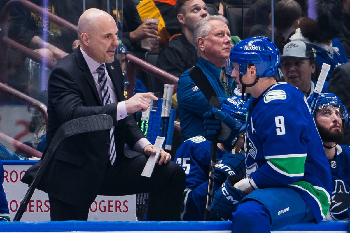 Vancouver Canucks coach Rick Tocchet